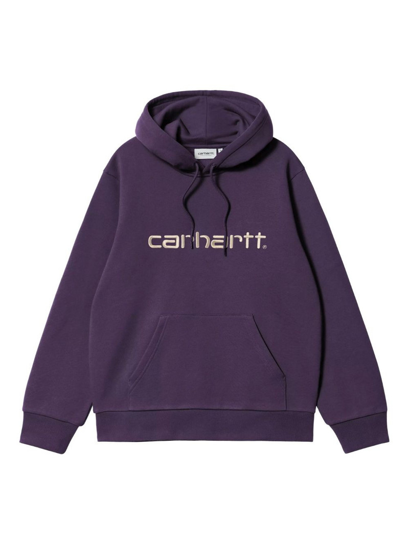 logo-embroidered hoodie 1