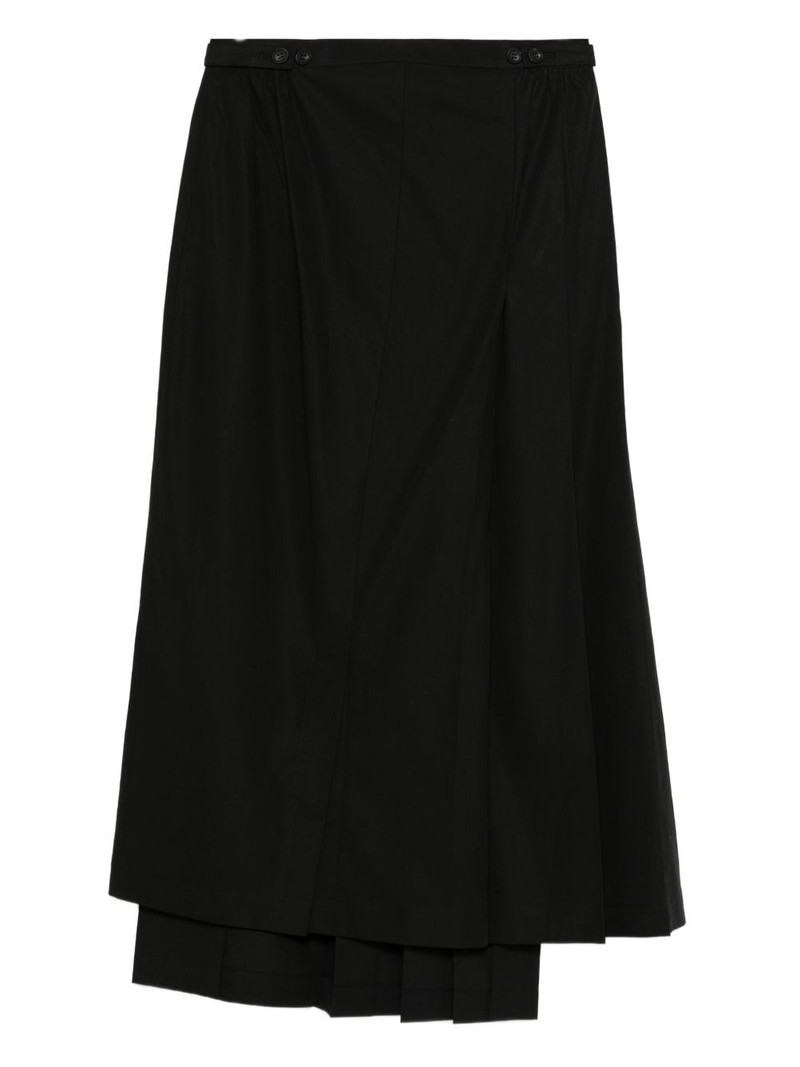 Yohji Yamamoto pleated wrap skirt outlook