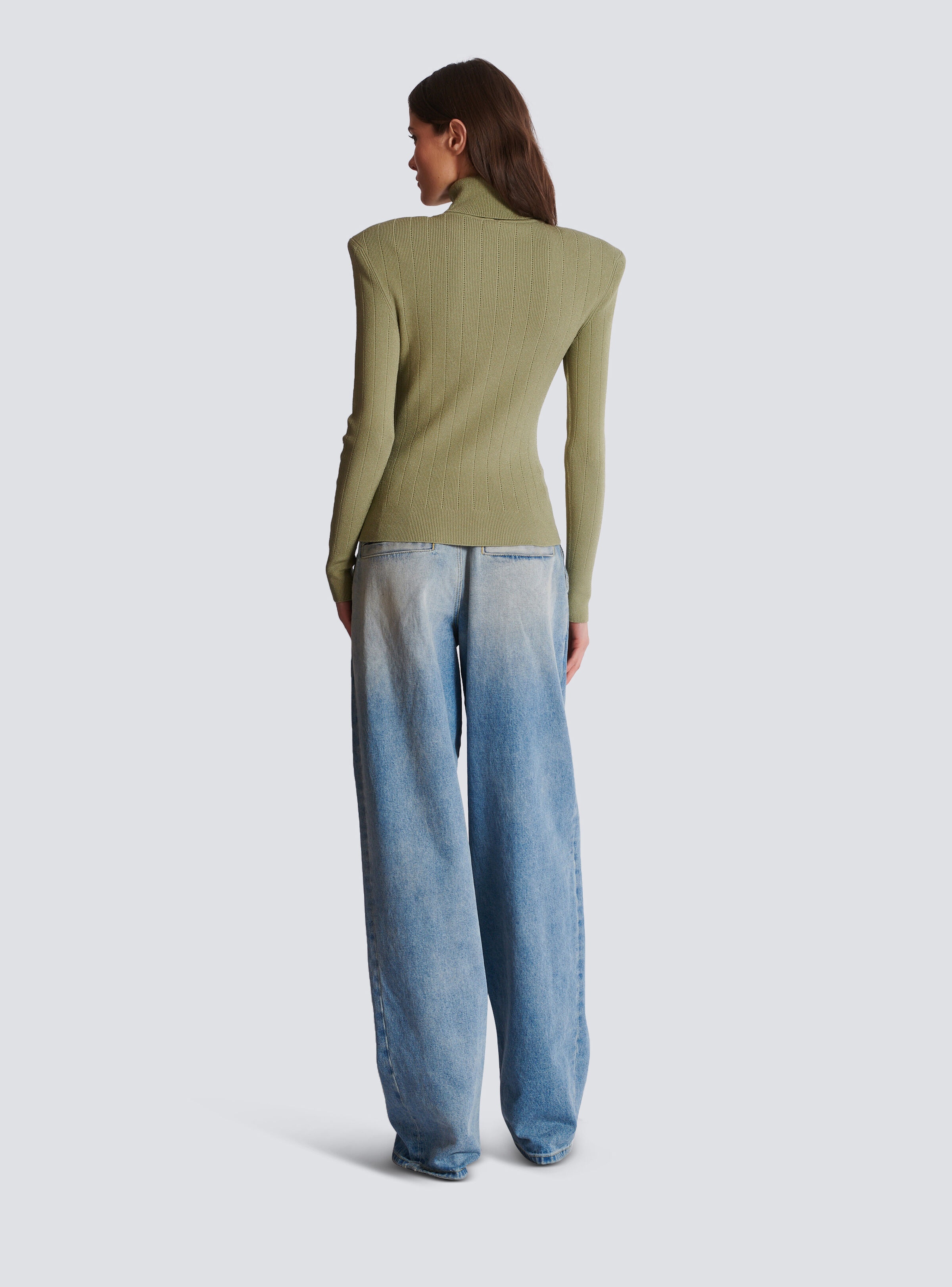 Knit jumper with gold buttons - 4