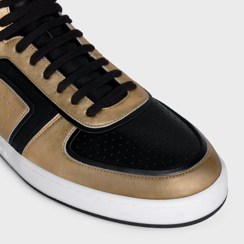 CT-01 "Z" TRAINER HIGH TOP SNEAKER in METALLIC CALFSKIN & CALFSKIN 4