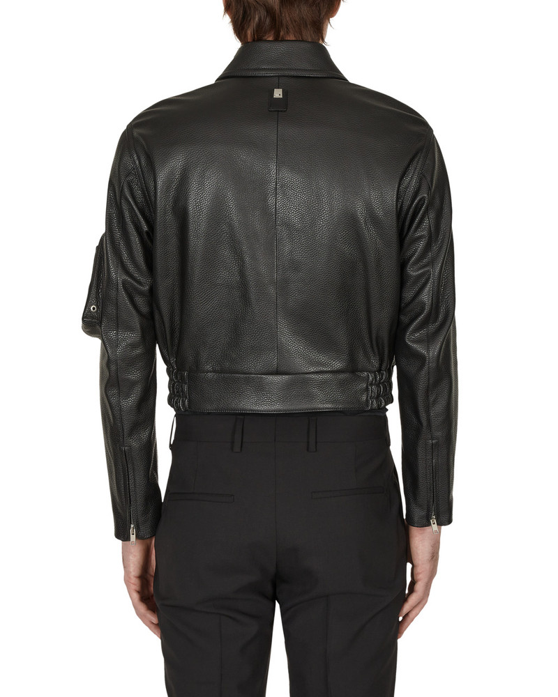 BLACK LEATHER POLICE JACKET 5