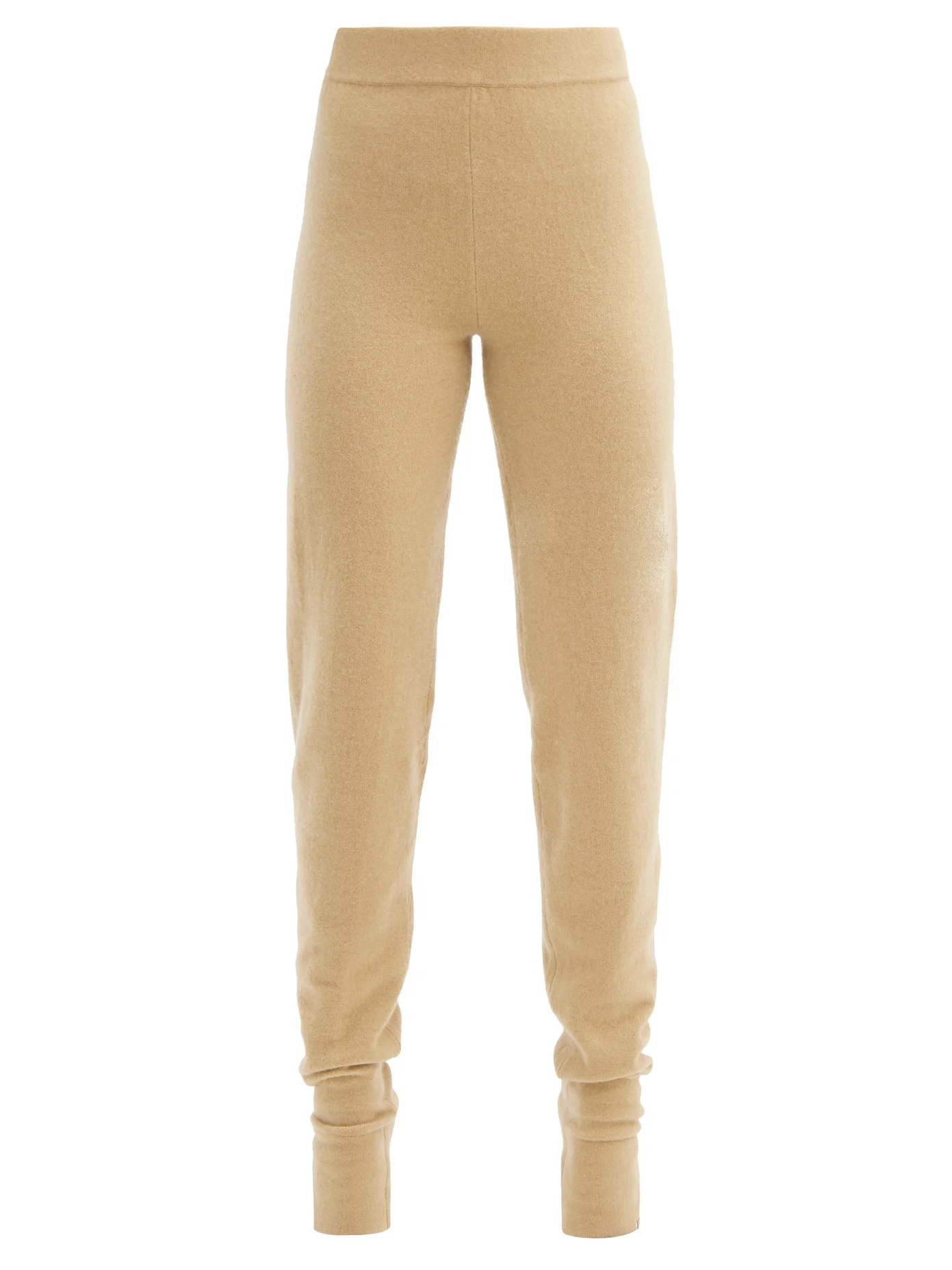 Tapered-leg stretch-cashmere track pants - 1