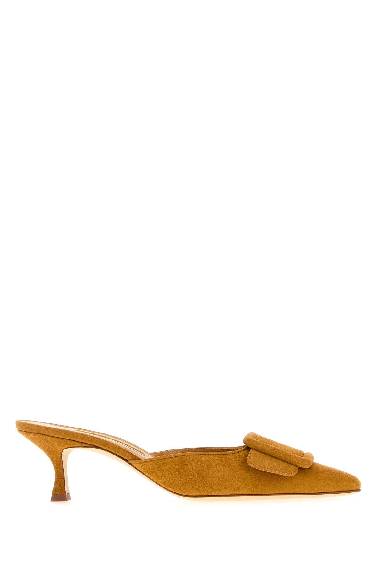 Pastel orange suede Maysale mules - 1