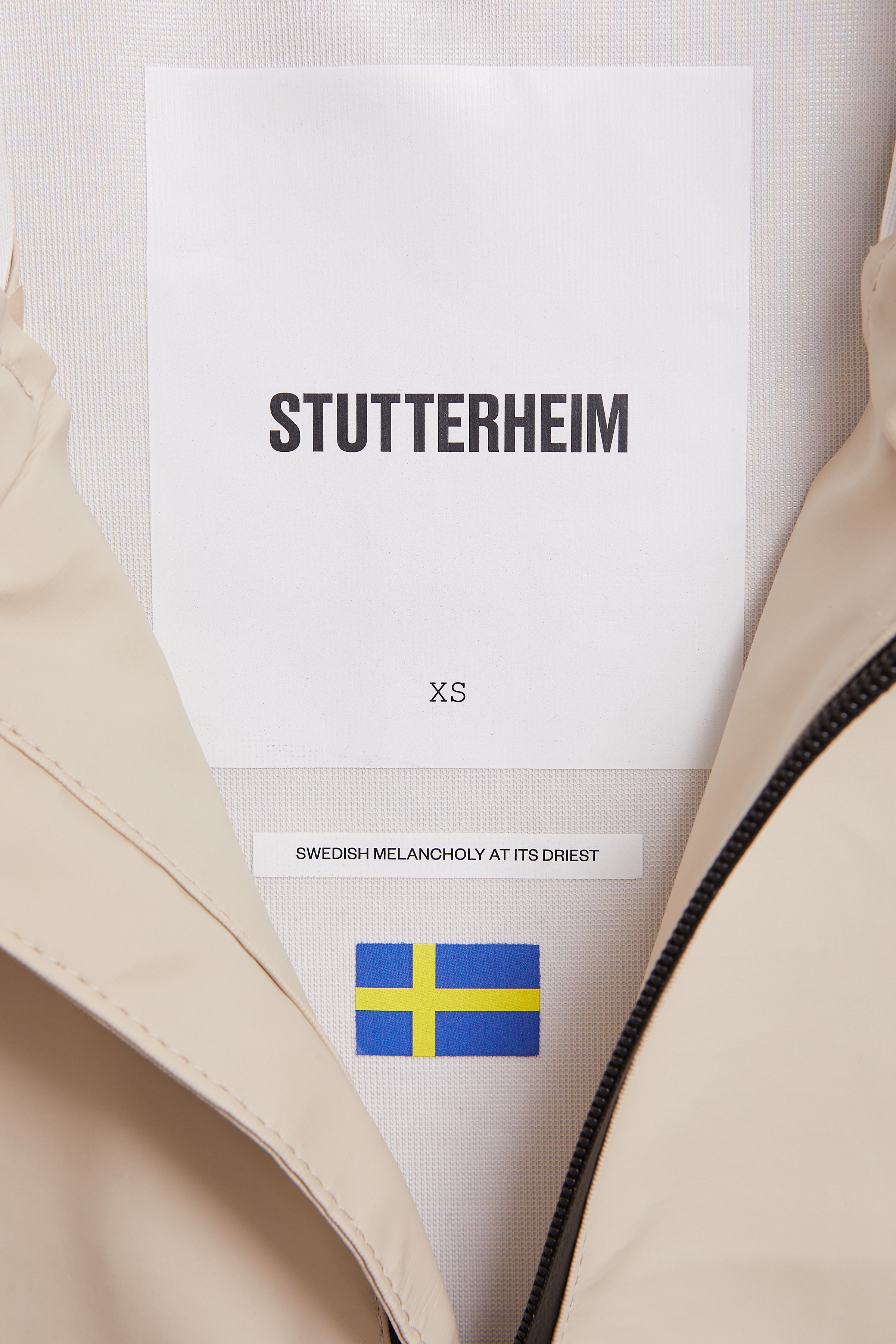 Stockholm Lightweight Zip Raincoat Oyster - 7