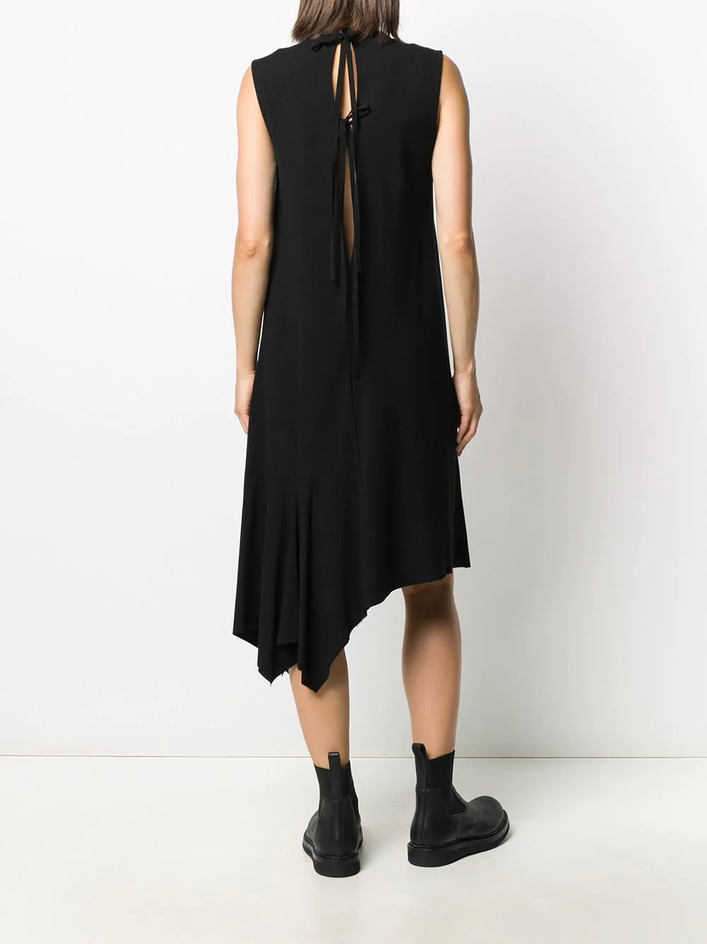 asymmetrical sleeveless midi dress - 4