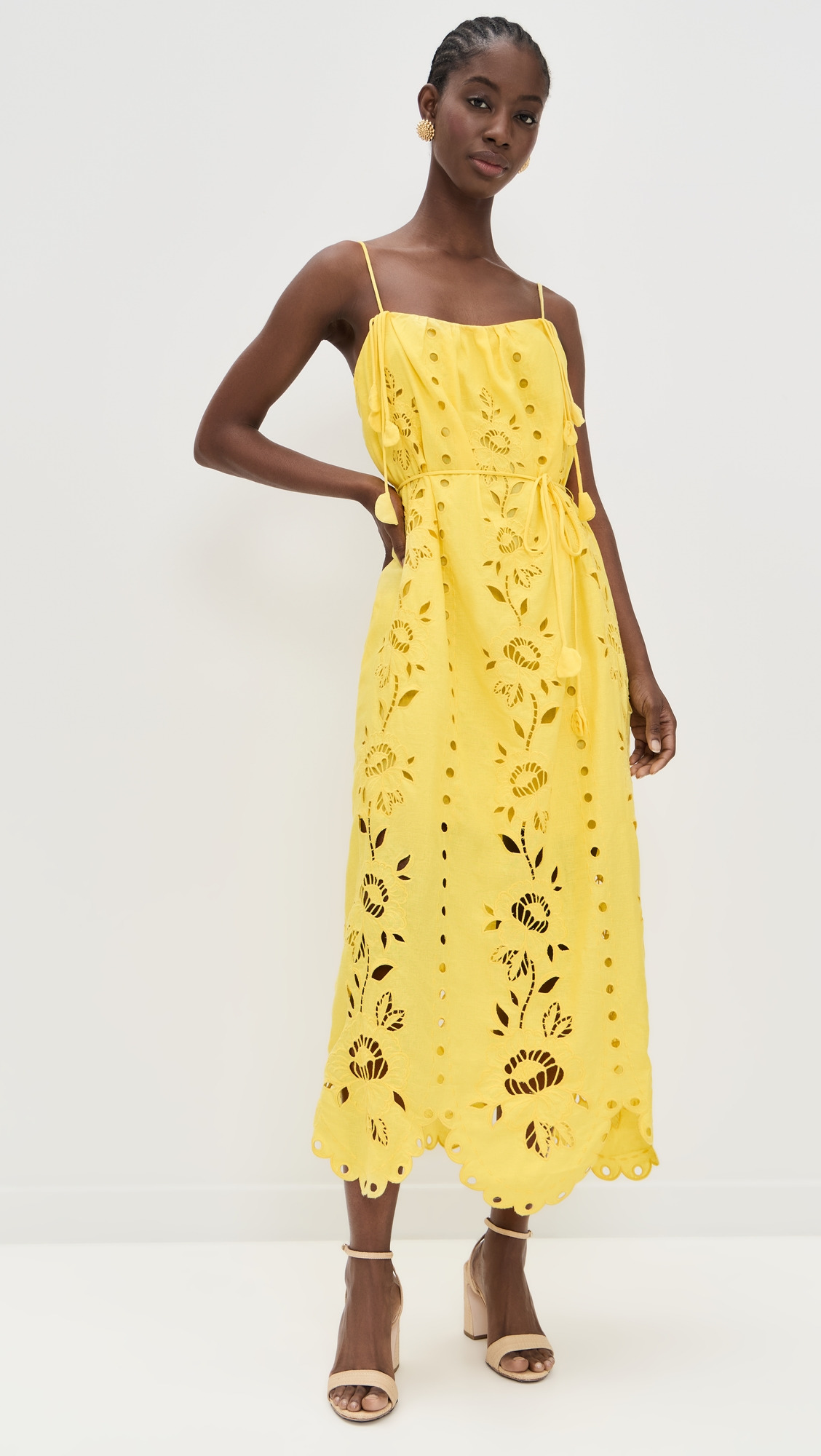 Yellow Richelieu Sleeveless Maxi Dress - 6