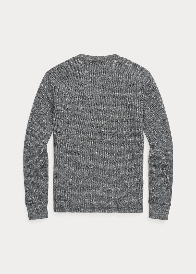RRL by Ralph Lauren Garment-Dyed Waffle-Knit Henley Shirt outlook