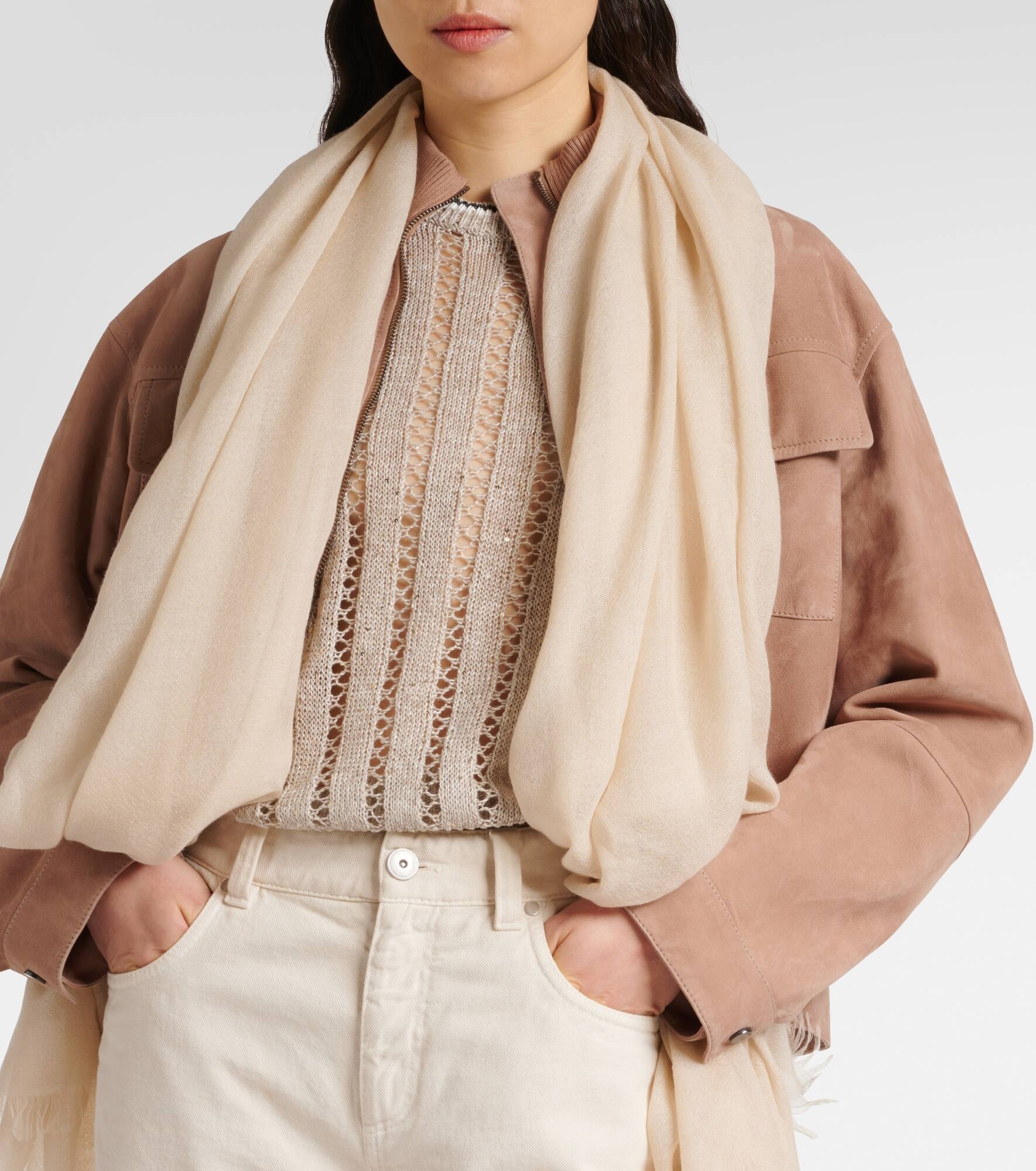 Cashmere and silk scarf - 2