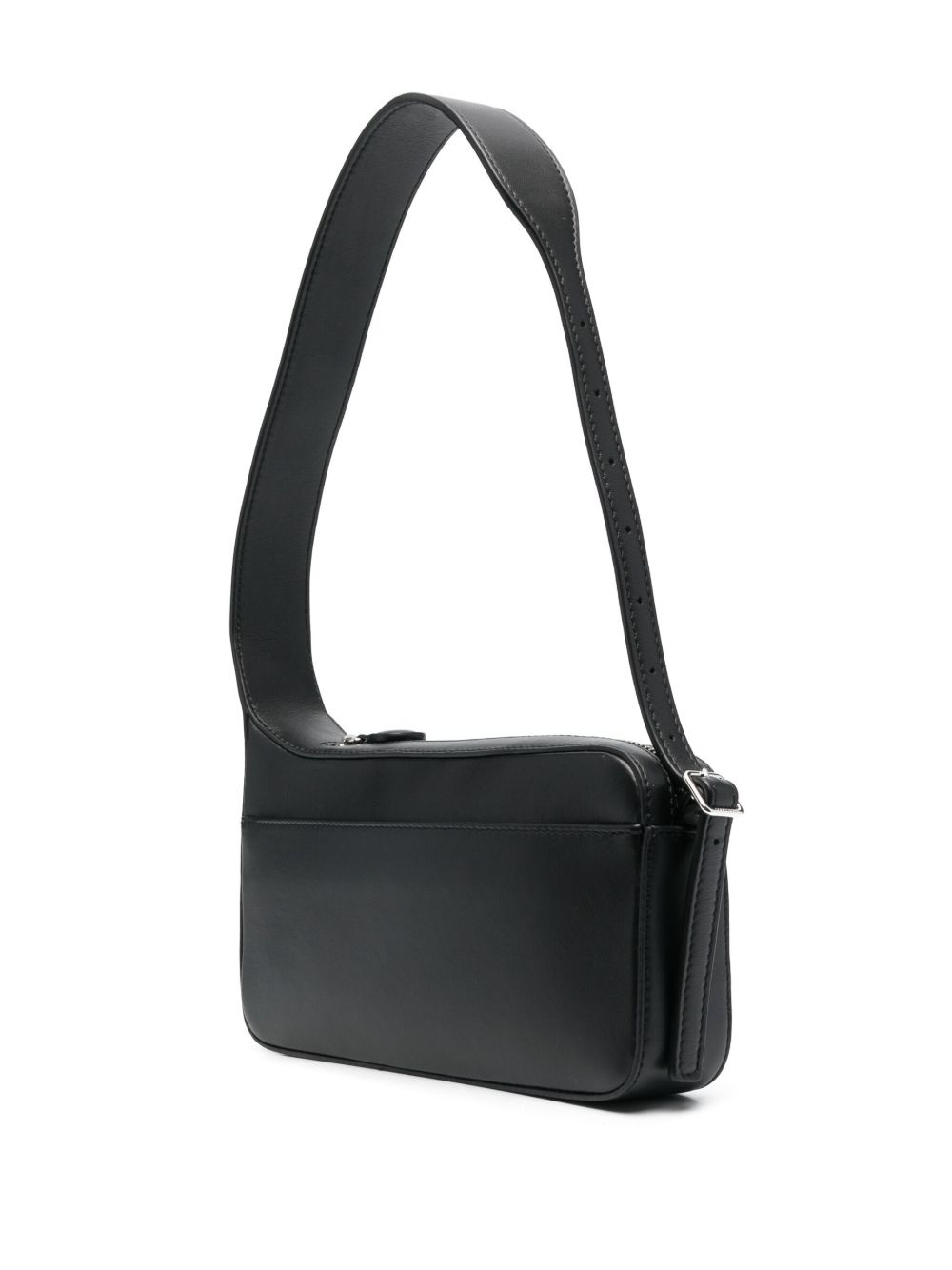 leather racer shoulder bag - 3