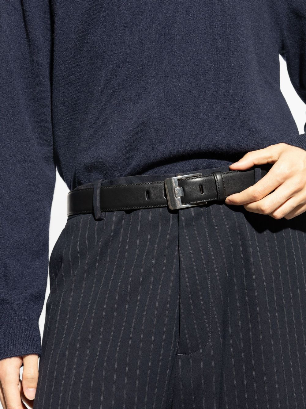 leather buckle belt - 4
