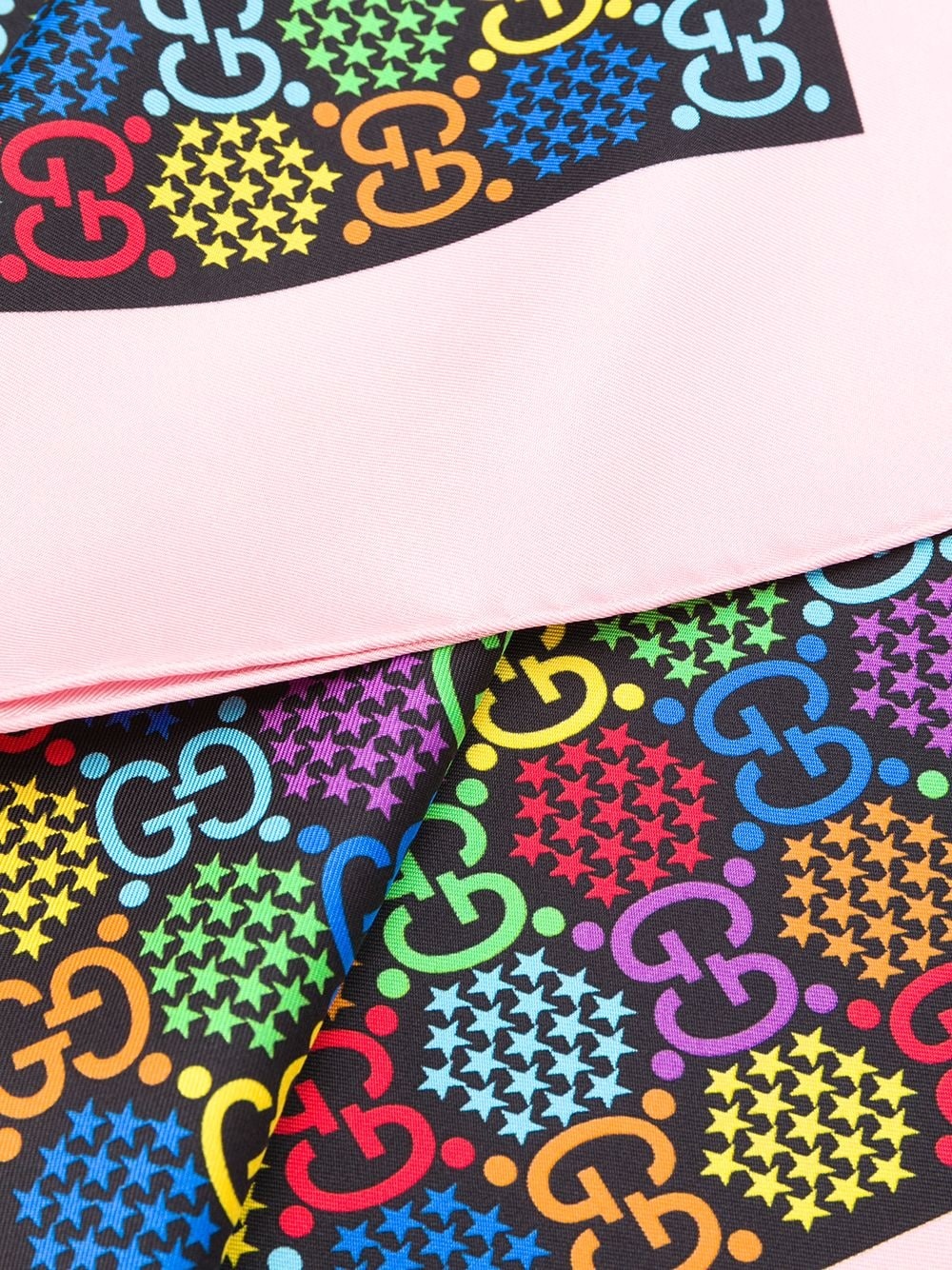 logo print silk scarf - 3