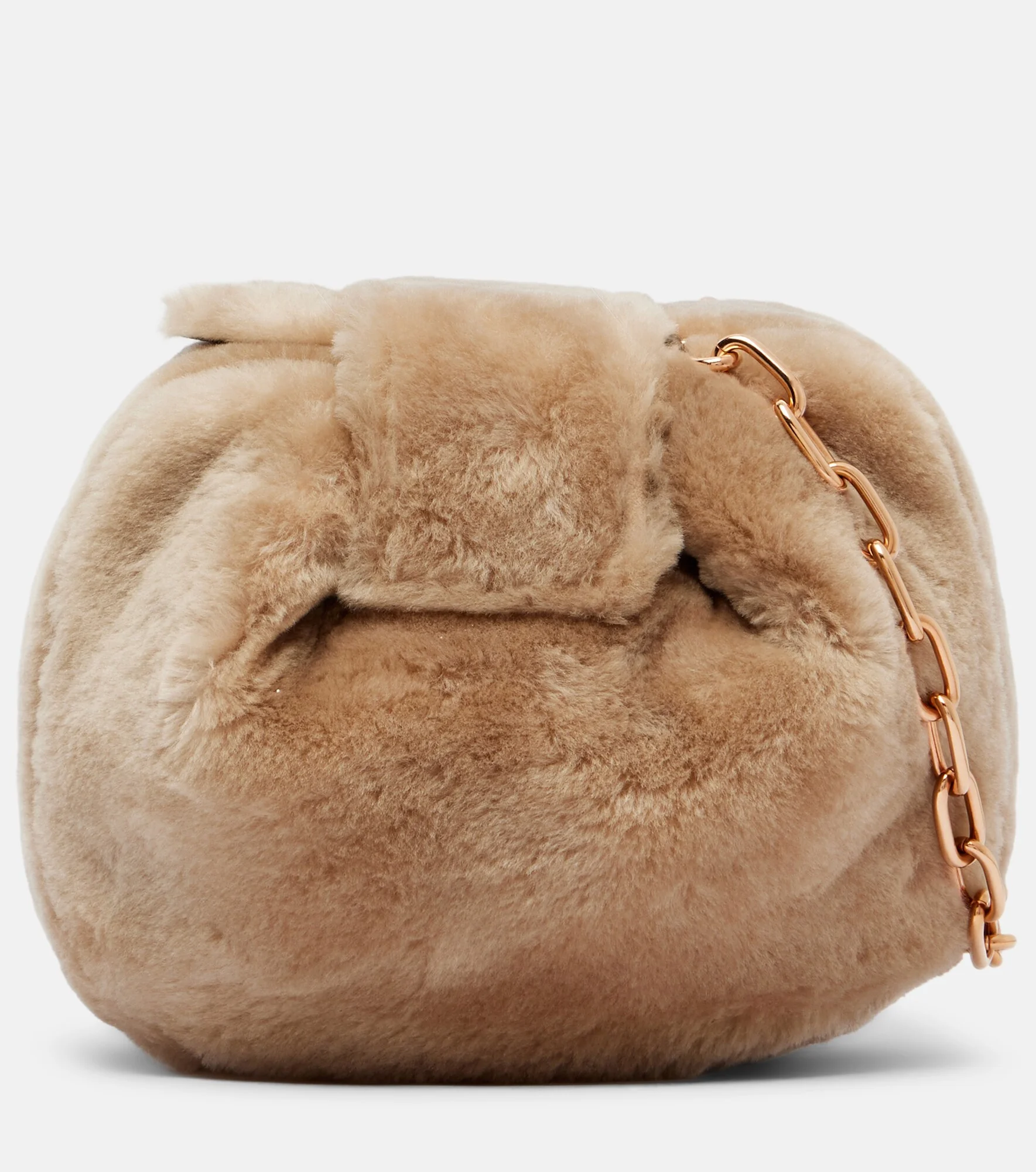 Demi Small shearling clutch - 1