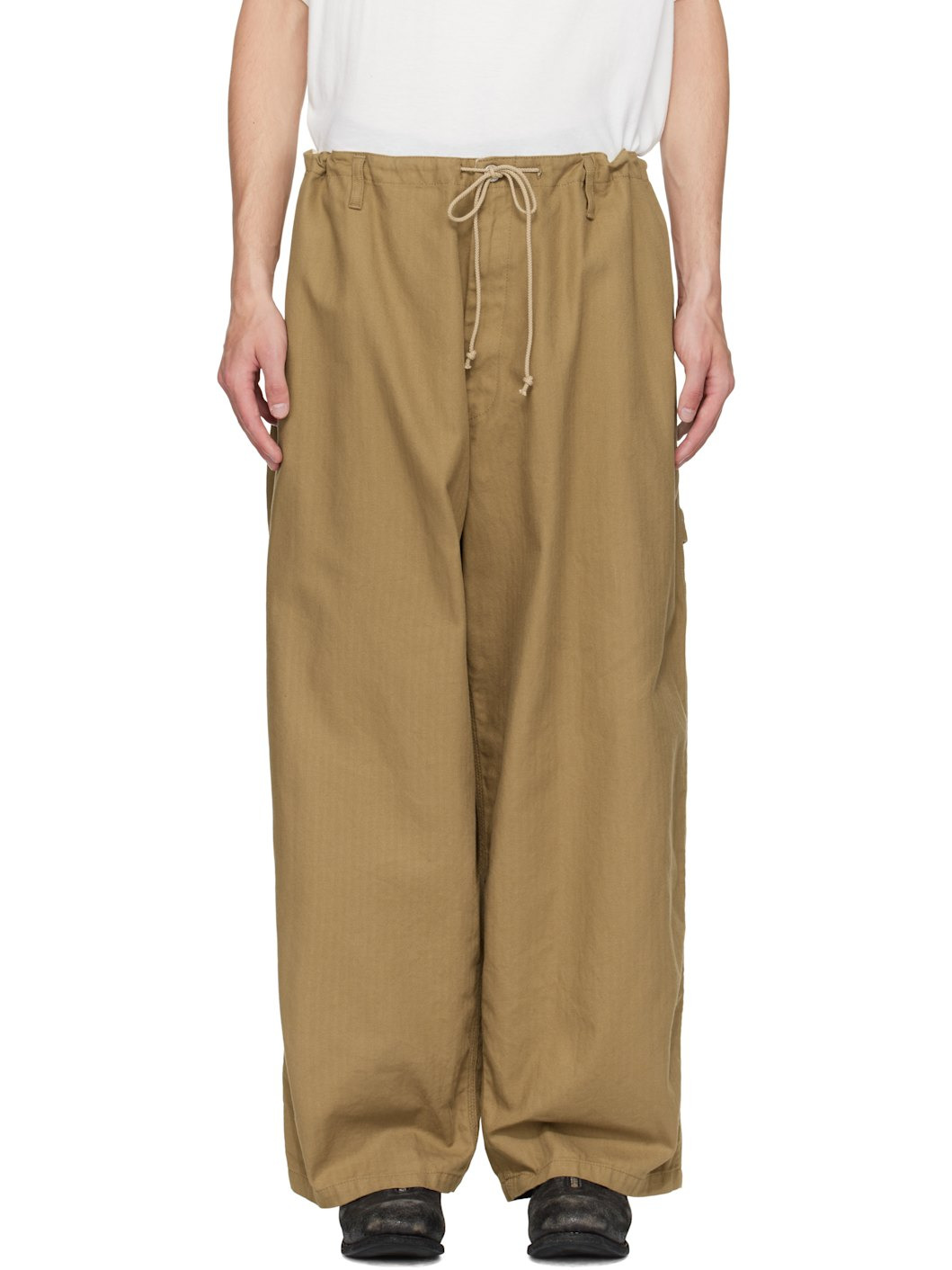 Beige BS Herringbone 3ST Painter Trousers - 1