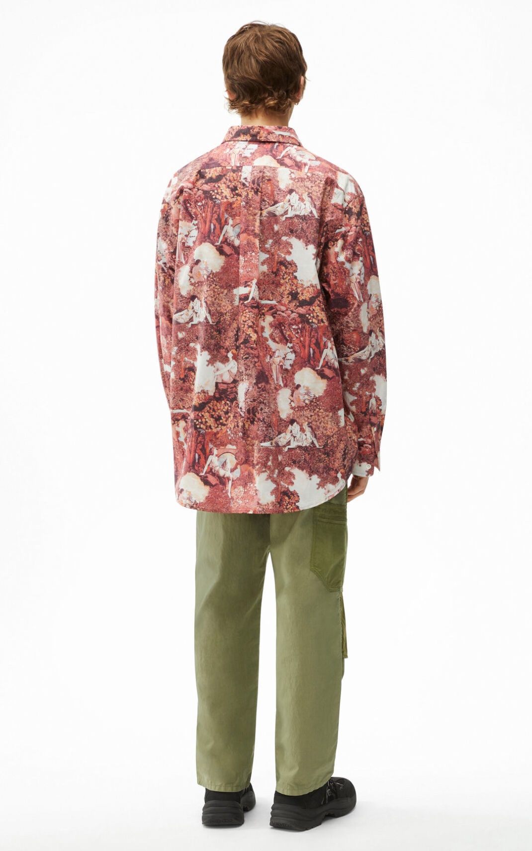 Camo Jacquard Button Down Shirt - Maroon – MFW Apparel