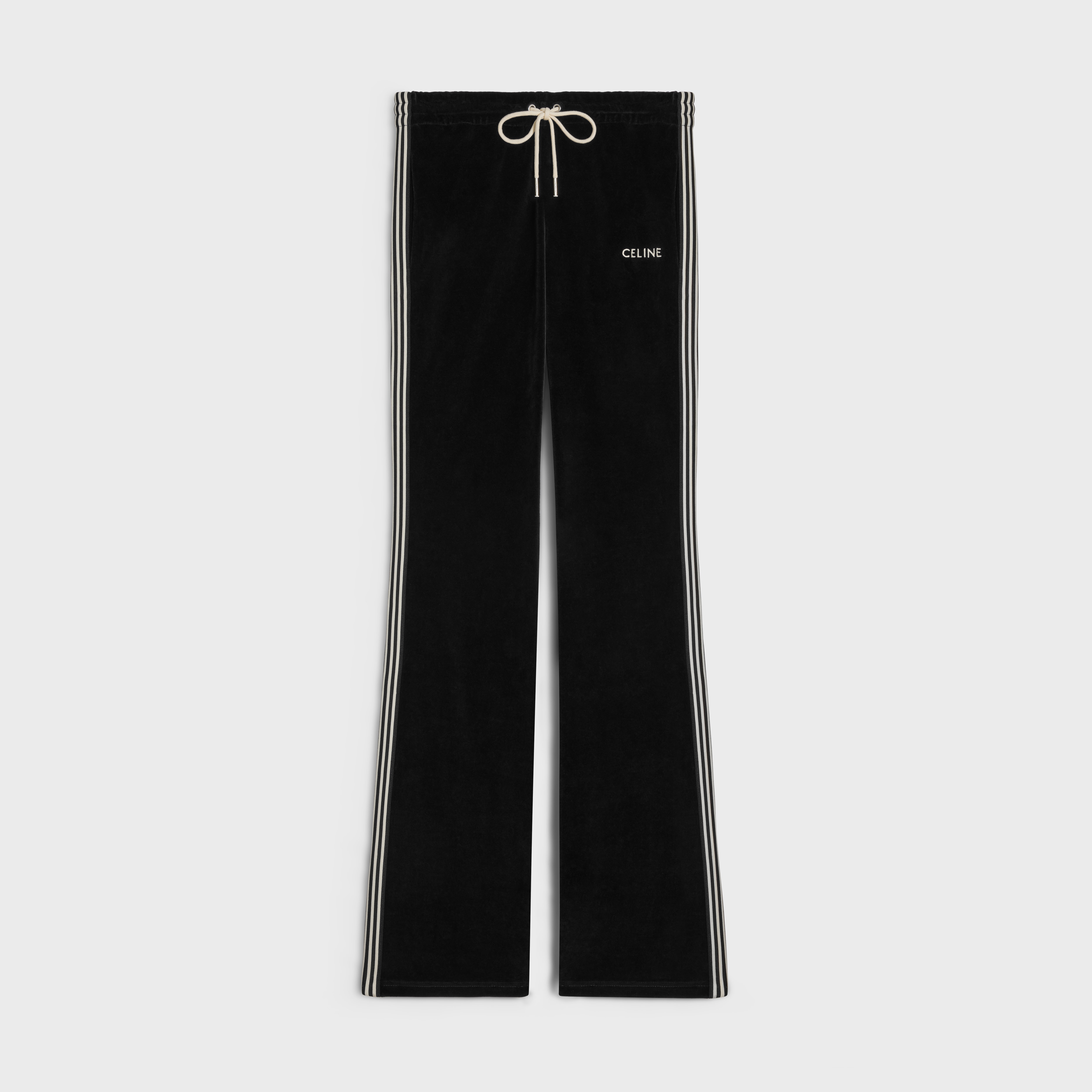 tracksuit pants in velvet jersey - 1