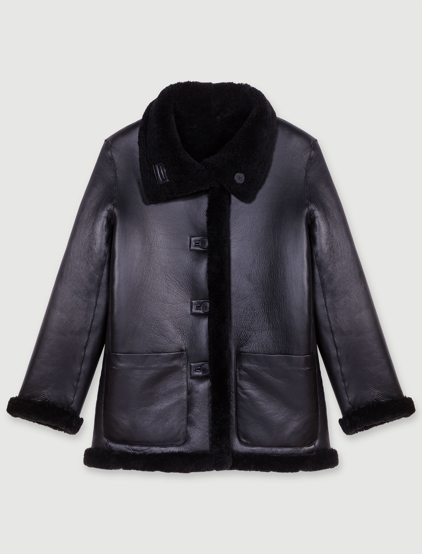 Reversible leather coat - 1