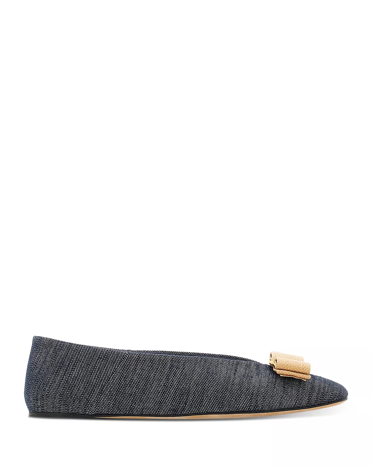 Women's Vanna Denim Bow Ballet Flats - 3