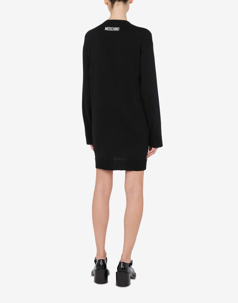 Moschino COTTON KNIT DRESS GOOSE outlook