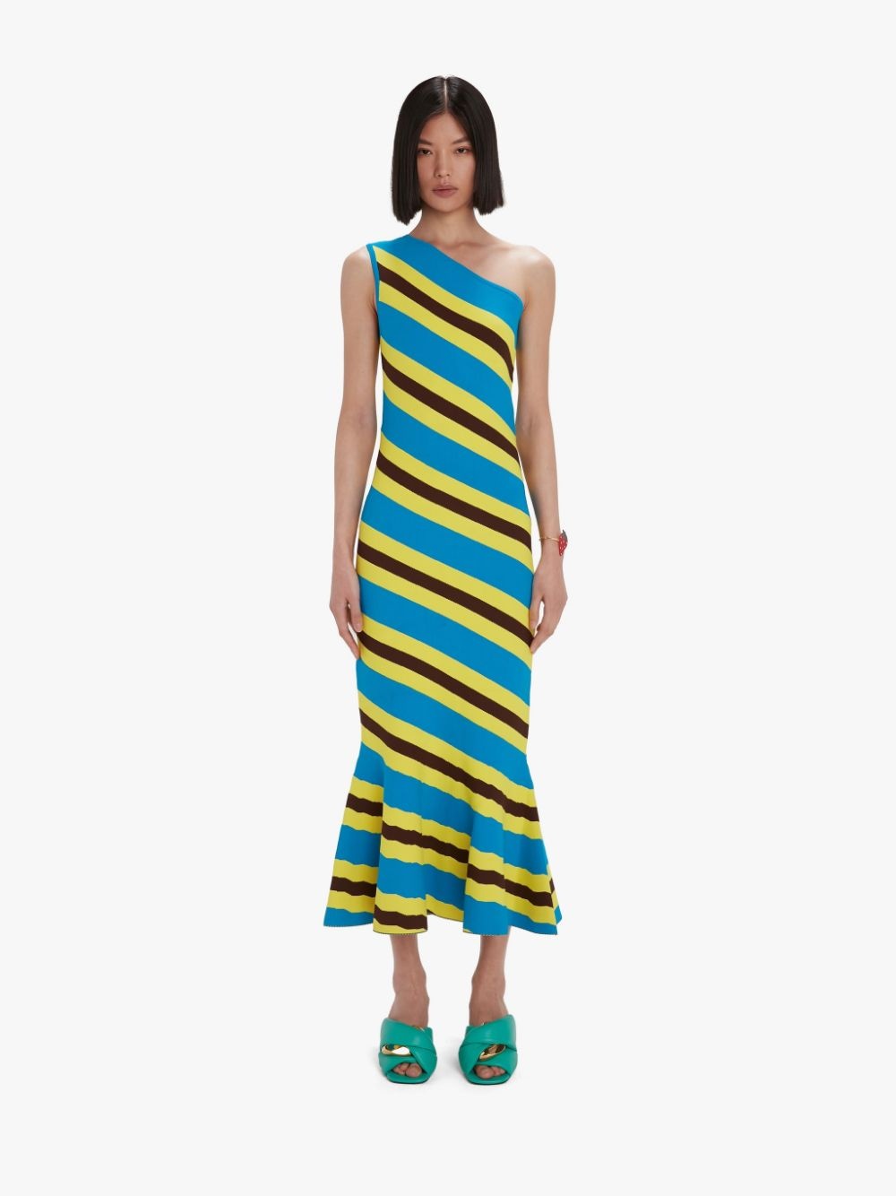 ONE SHOULDER MIDI DRESS - 2