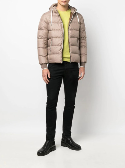 Herno feather-down padded bomber jacket outlook