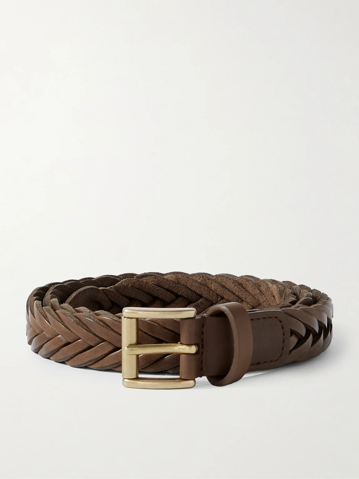 2.5cm Woven Leather Belt - 1