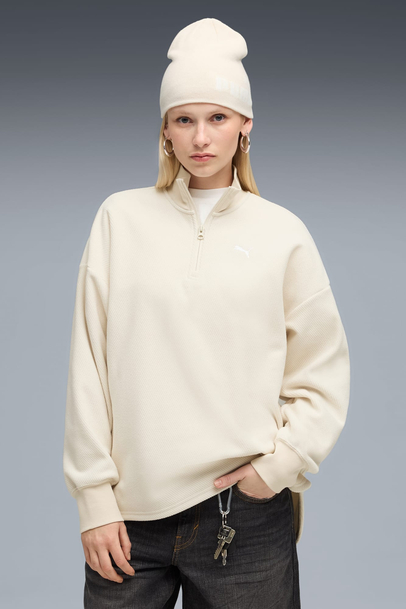 Her Women's Half-Zip Sweatshirt - 3
