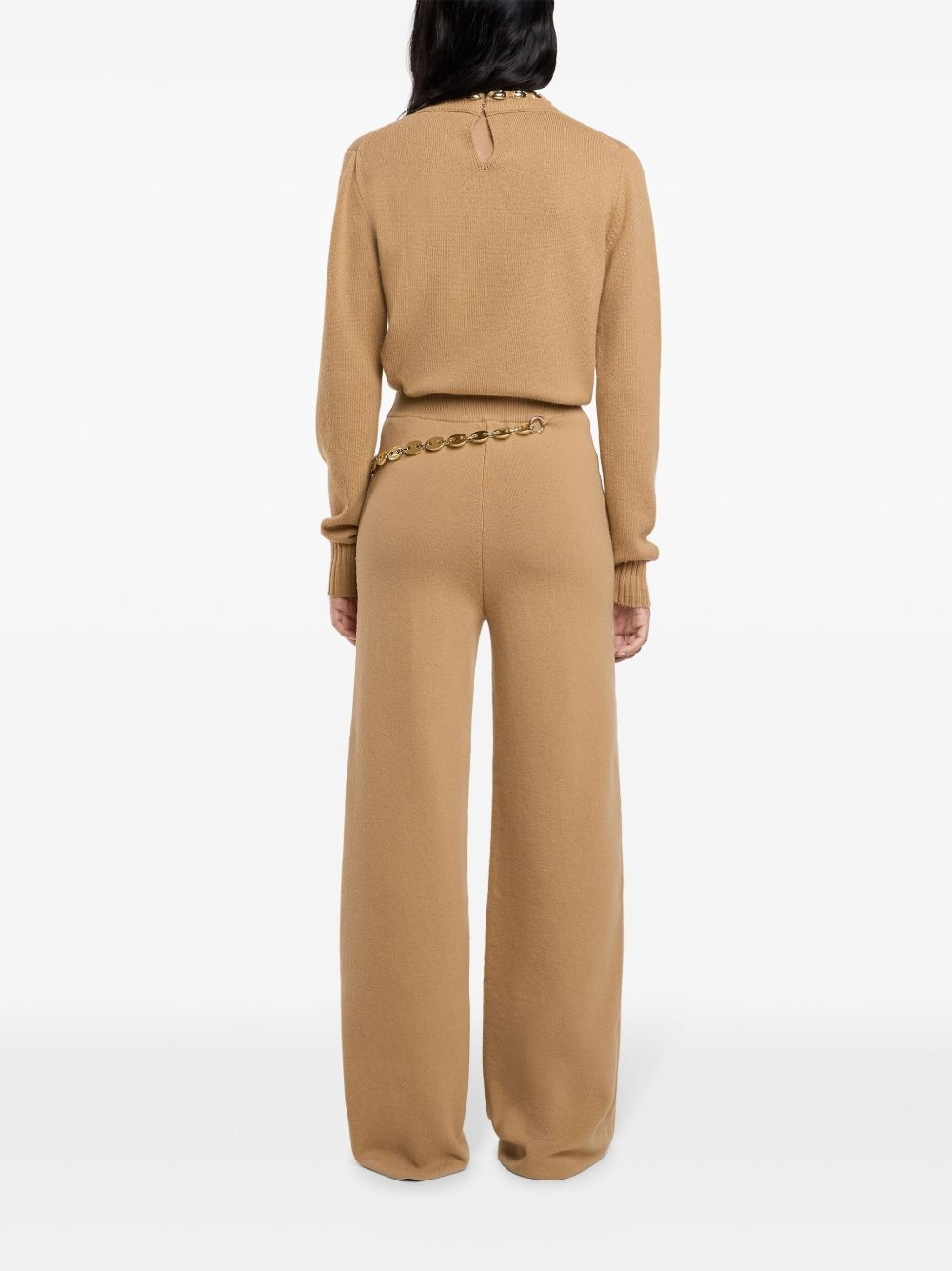 belted knit trousers - 4