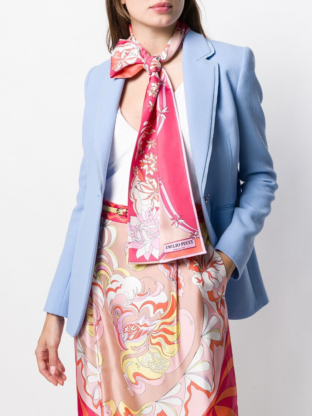 printed silk foulard - 2