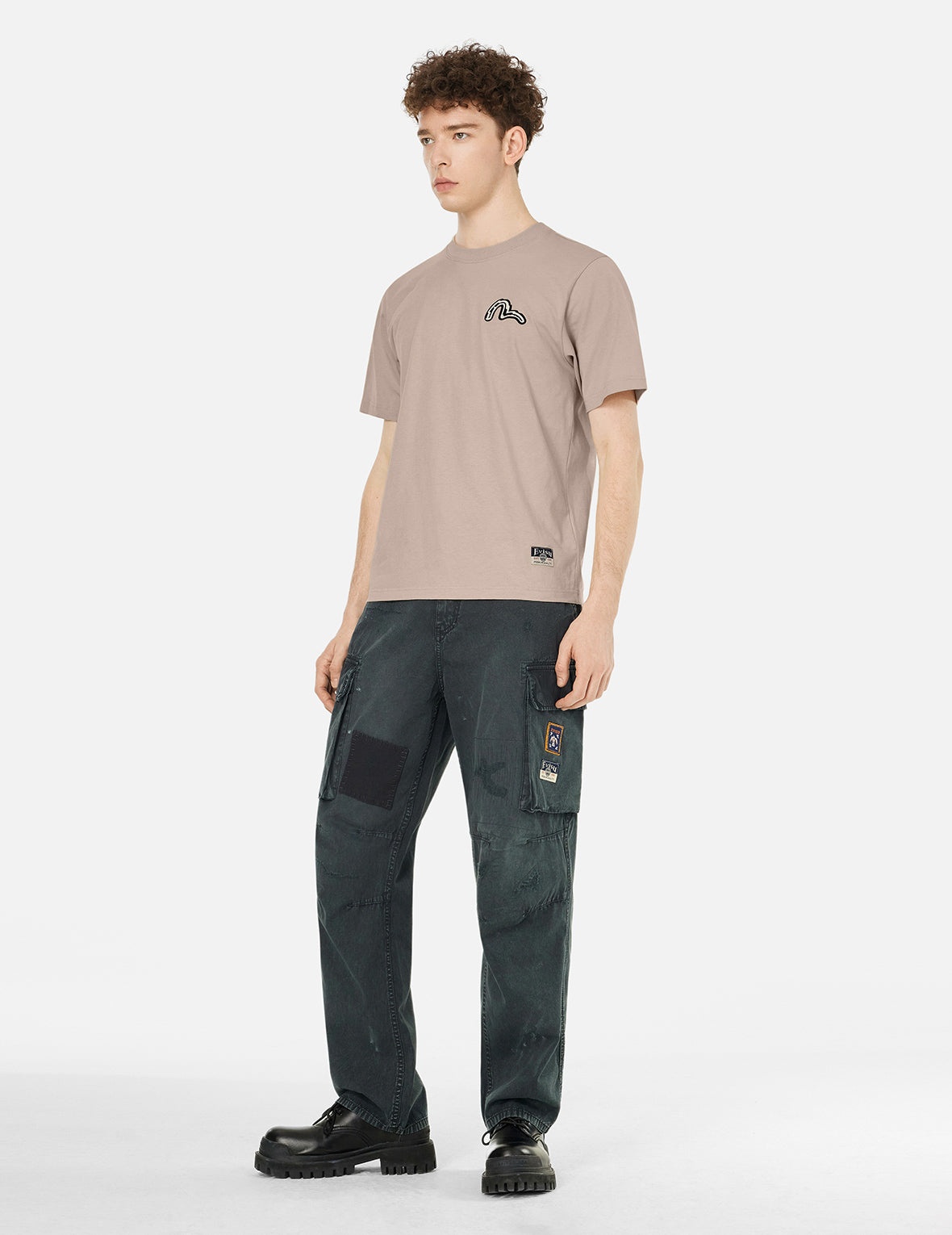 Seagull and Daruma Totem Print Regular Fit T-shirt - 4