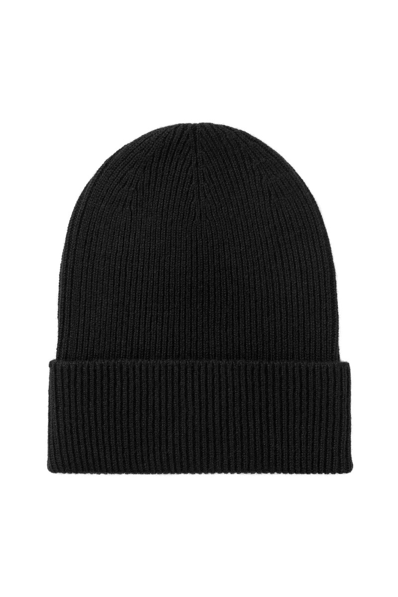 Slouchy Black Cashmere Beanie 1