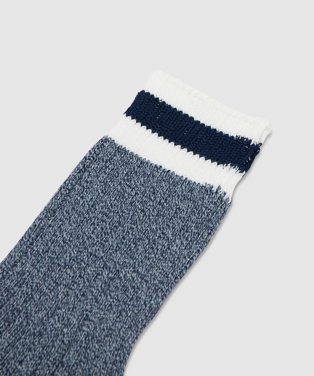 Tuck cuff stripe crew sock - 2