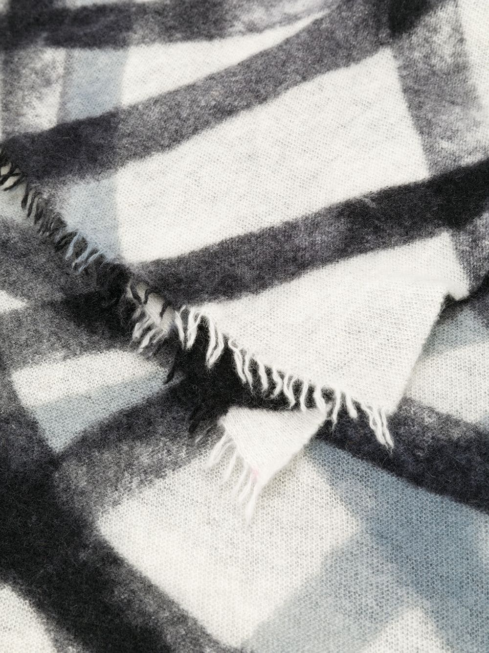 striped frayed scarf  - 3