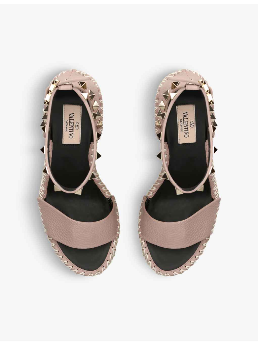 Rockstud 105 leather espadrille wedges - 2