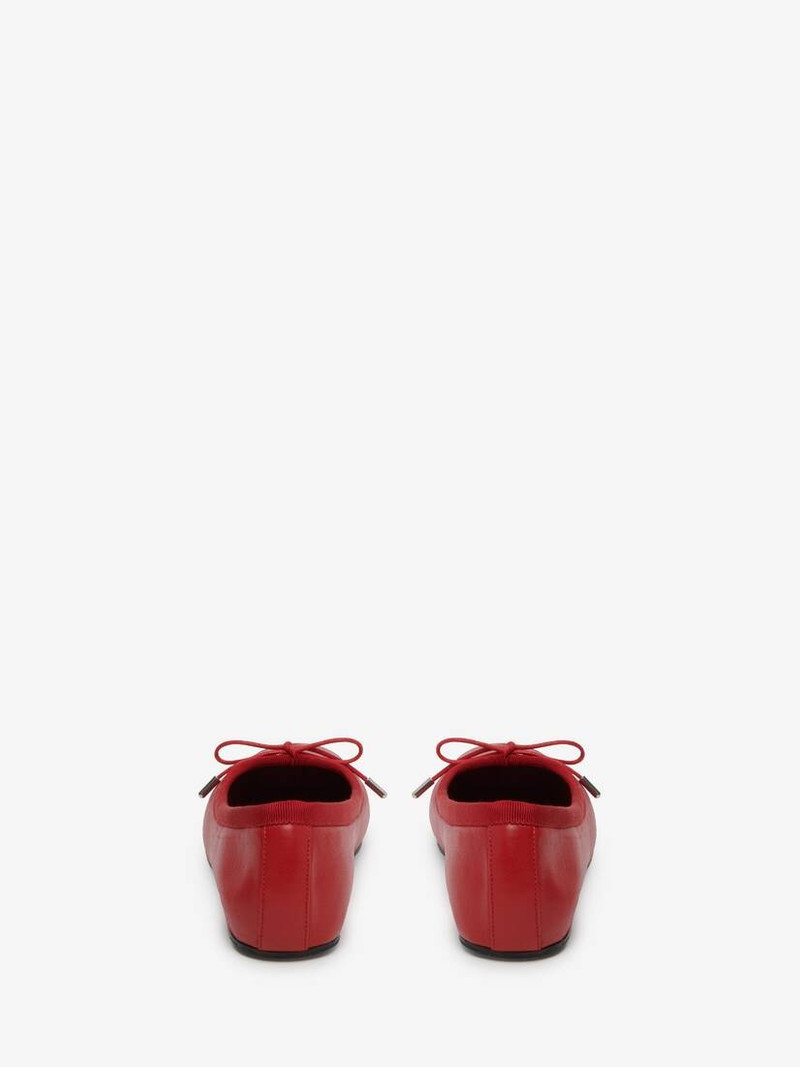 Alexander McQueen Punk Ballet Flat in Welsh Red/silver outlook