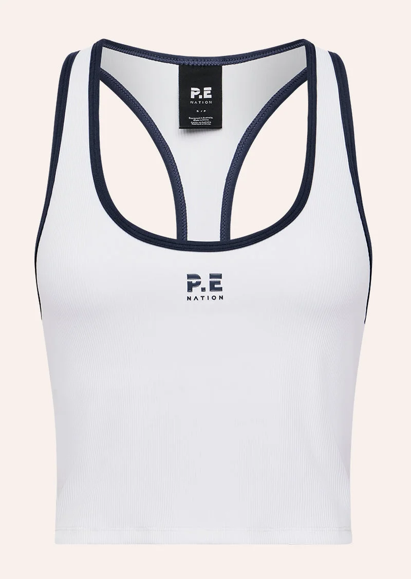 RADAR RIB TANK IN WHITE & DARK NAVY - 1