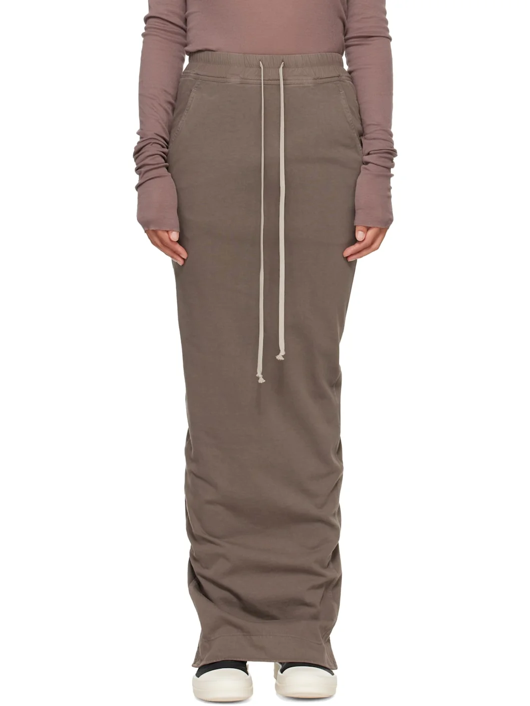 Gray Tower Pull On Pillar Maxi Skirt - 1