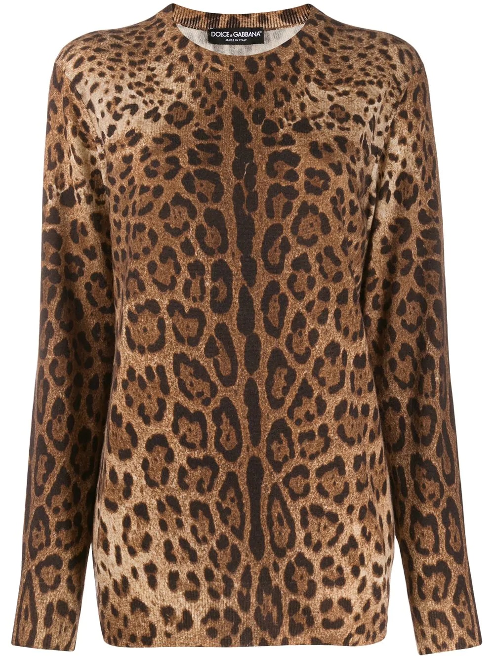 cashmere animal print sweater - 1