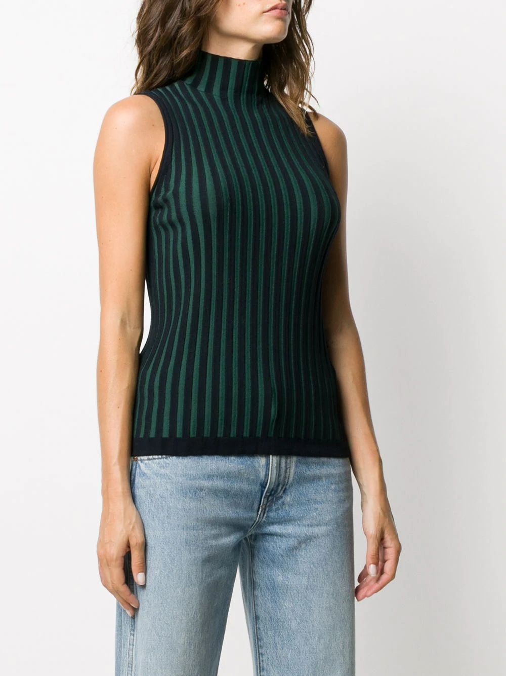 ribbed sleeveless top - 3