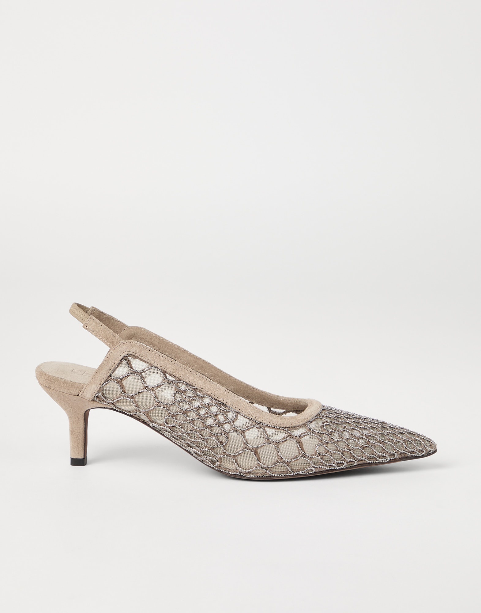 Precious net embroidery city heels - 5