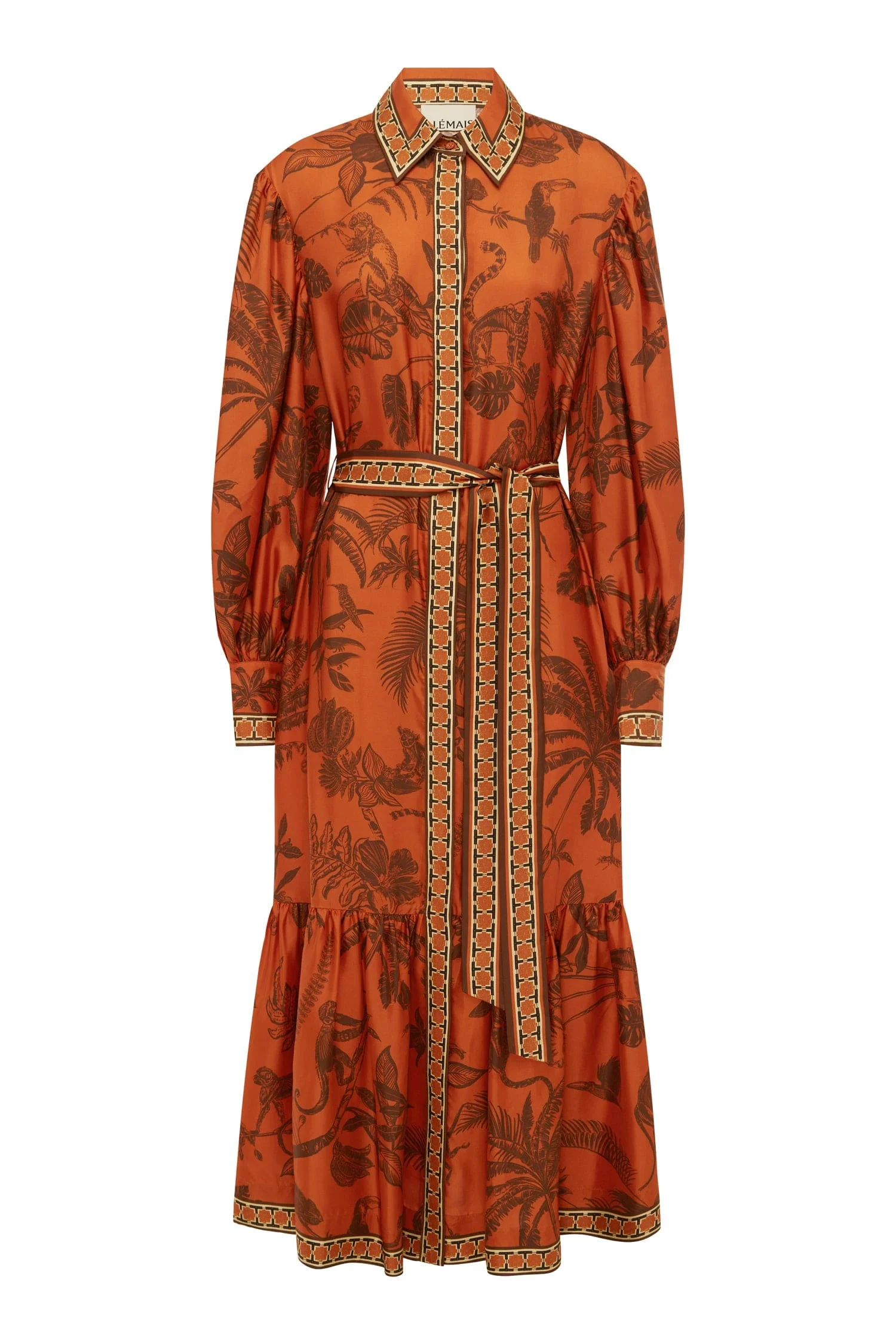 Monkey Dance Silk Shirtdress - 1