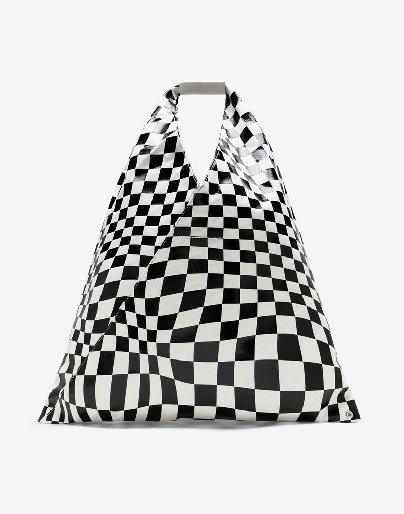 Distorted check print classic Japanese bag 3
