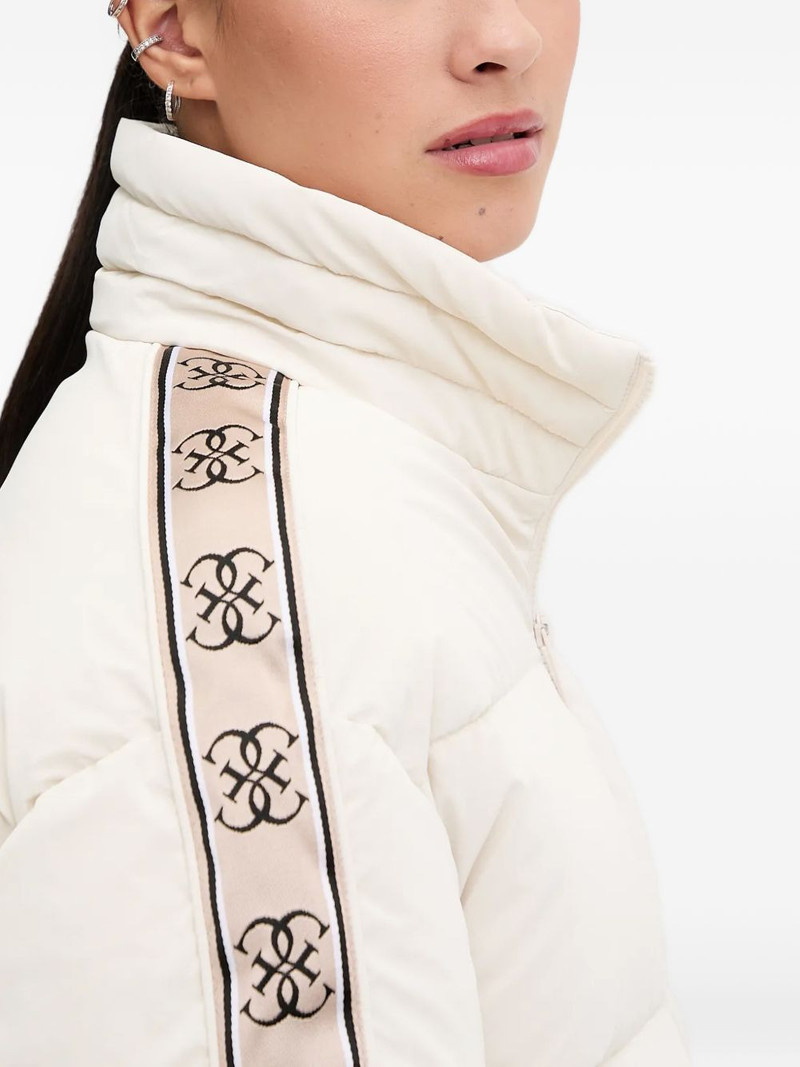 patterned-trim puffer jacket 5