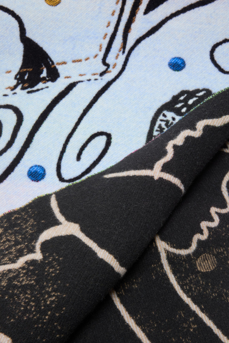 Fringe blanket - Denim blue 3