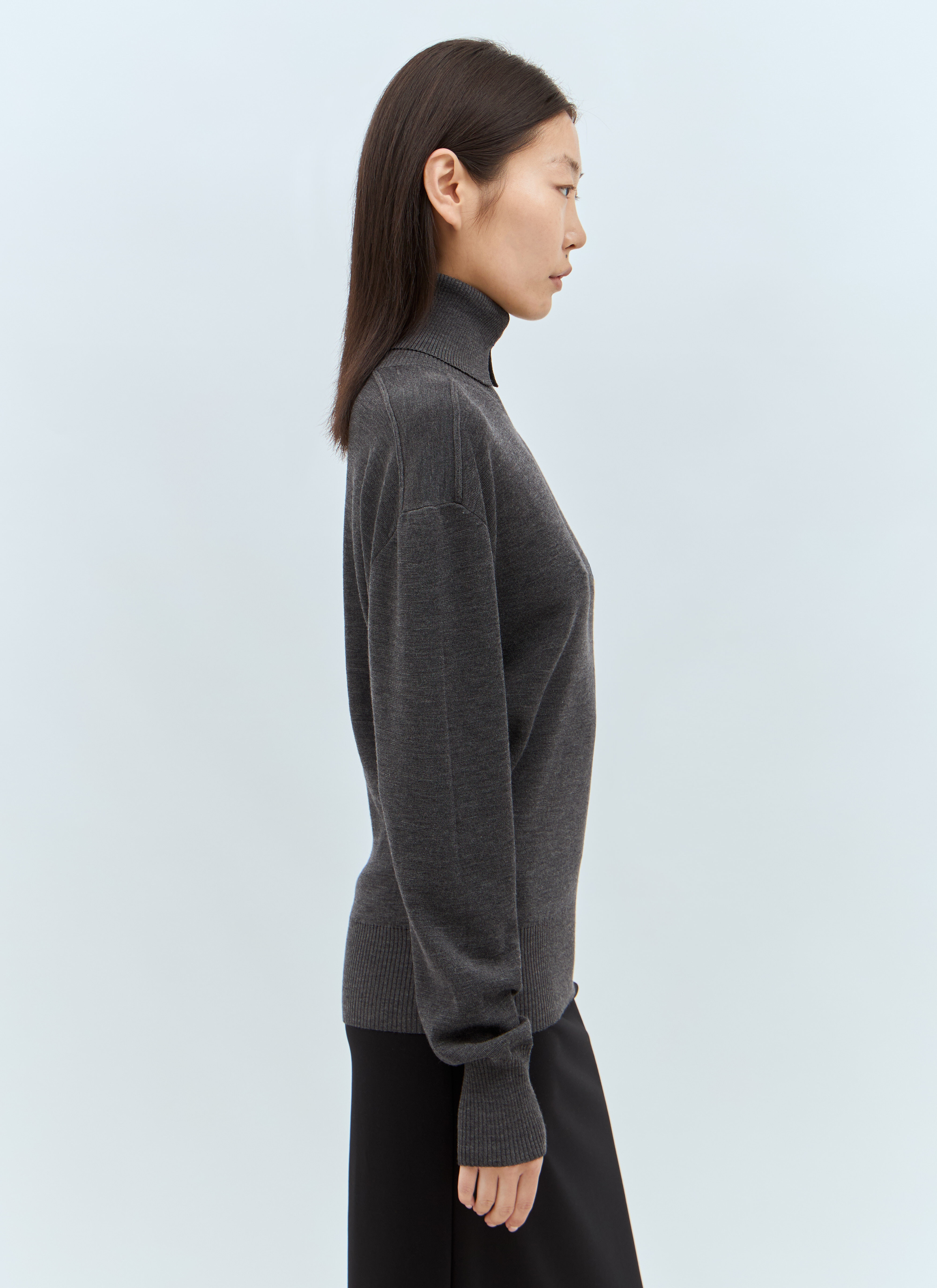 Wool High Neck Sweater - 2