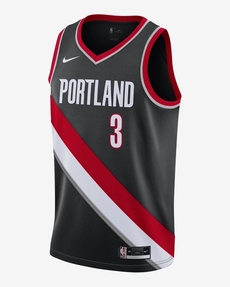 C.J. McCollum Trail Blazers Icon Edition 2020 Nike Men's NBA Swingman Jersey - 1