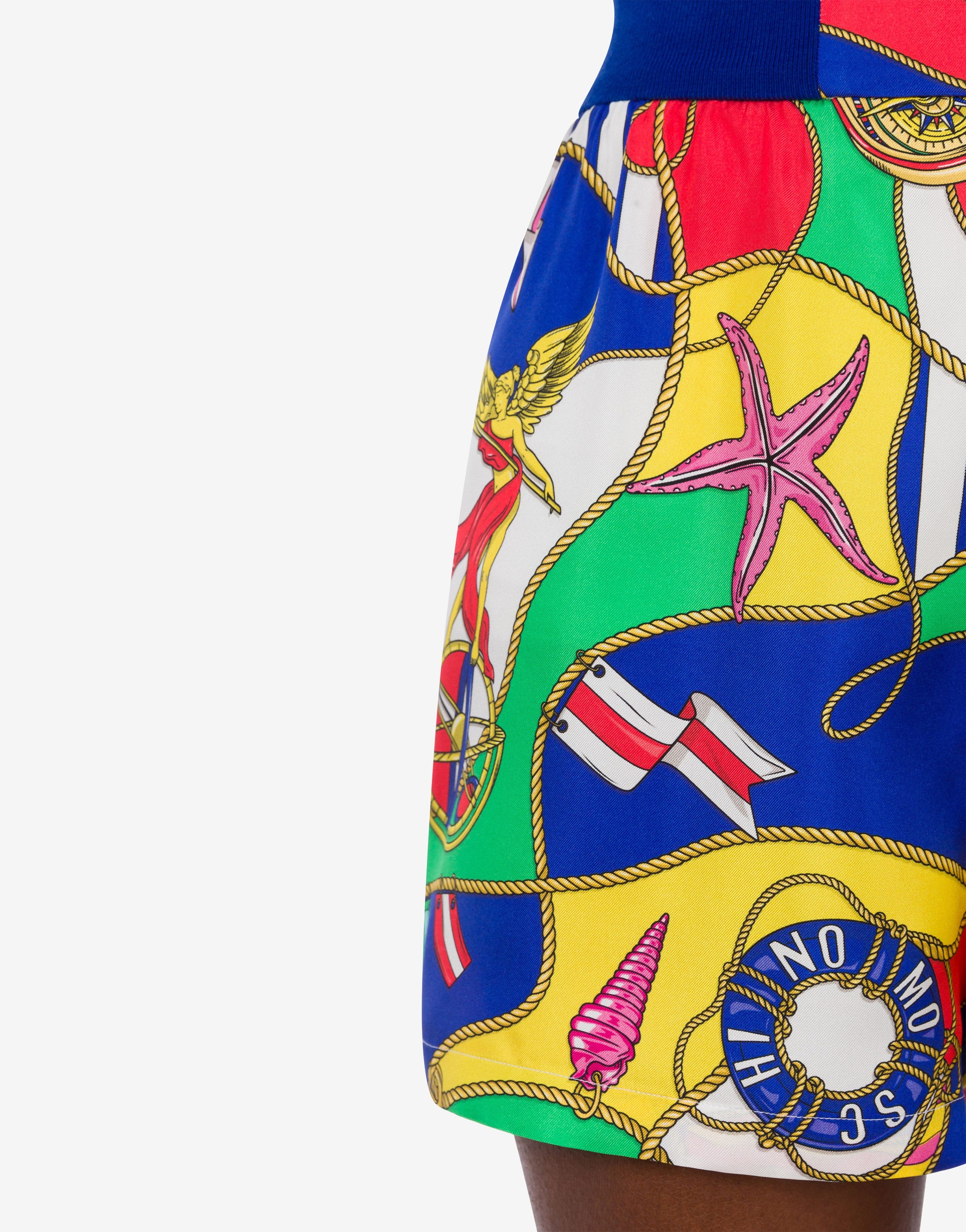 ALL-OVER NAUTICAL SILK TWILL SHORTS - 4