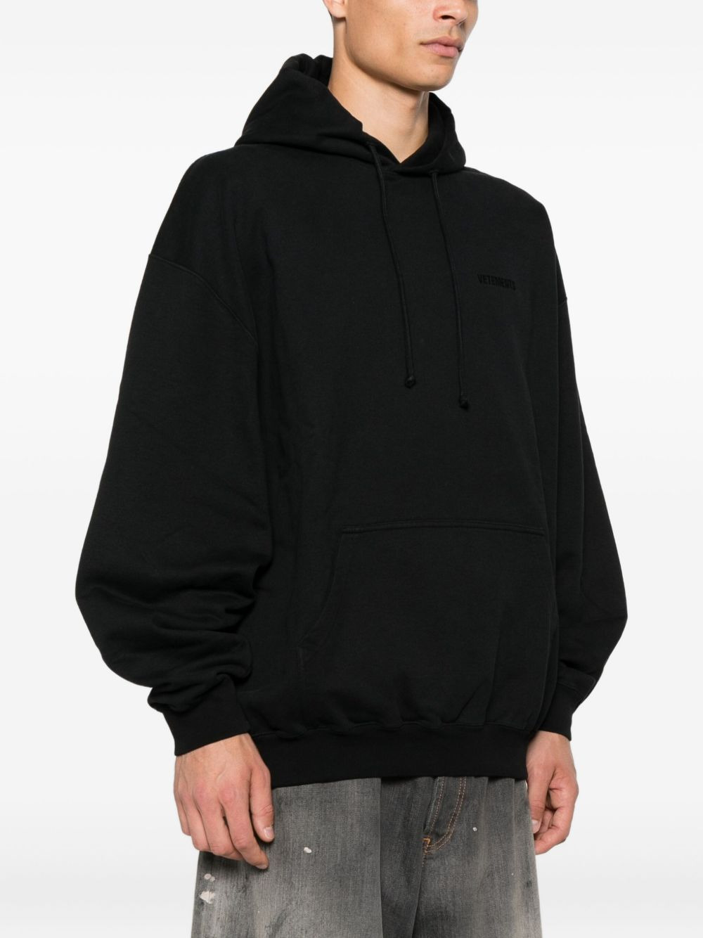 logo-embroidered hoodie - 3