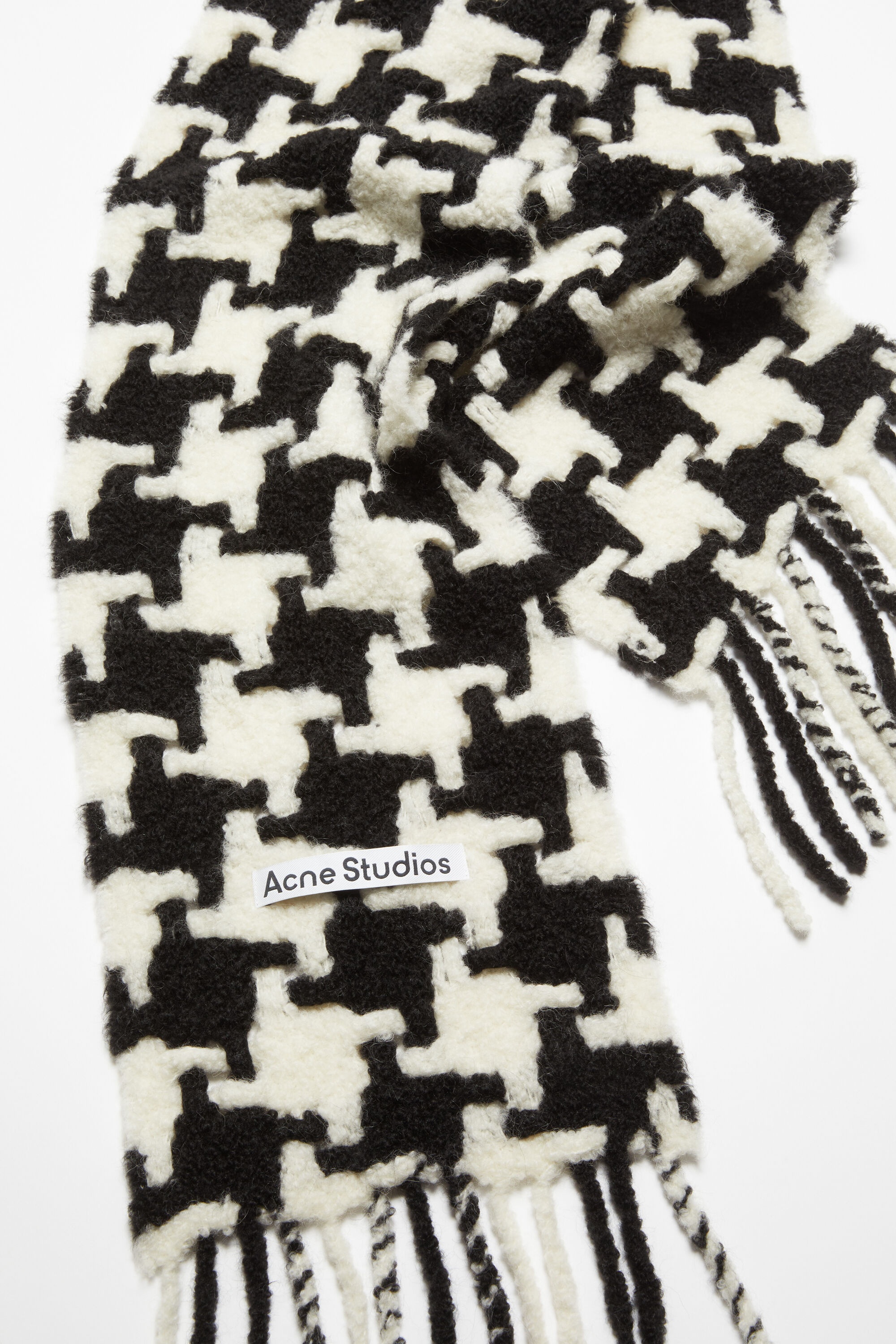 Houndstooth scarf - White/black - 4