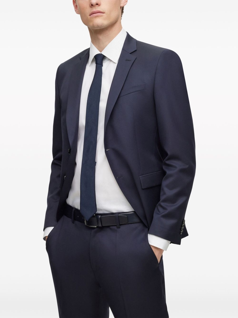 virgin-wool single-breasted blazer - 3