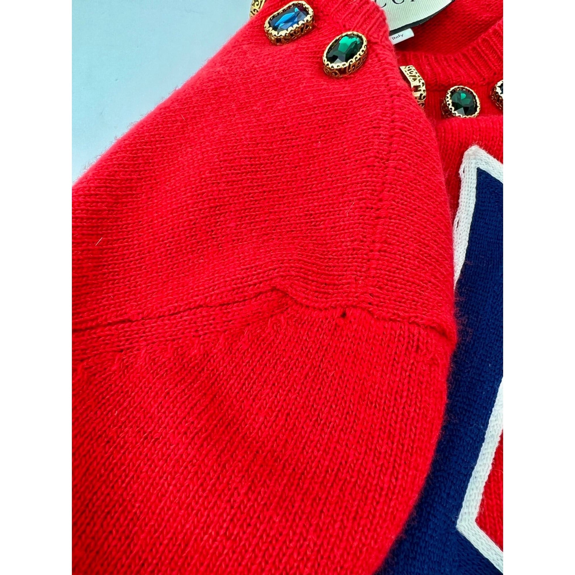 Gucci Womens NY Yankees Wool Red Sweater Pullover - 14